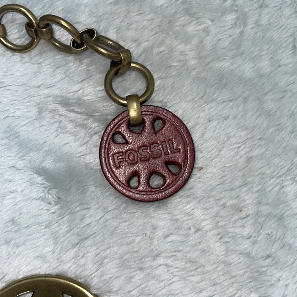 NWT Fossil Leather Medallion Belt - Picture 6 of 8